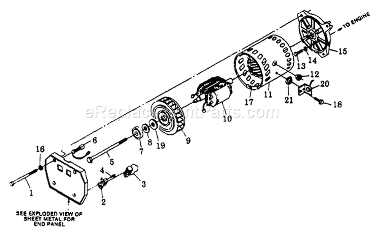 Page C Diagram and Parts List for 8762-1  Briggs and Stratton Generator